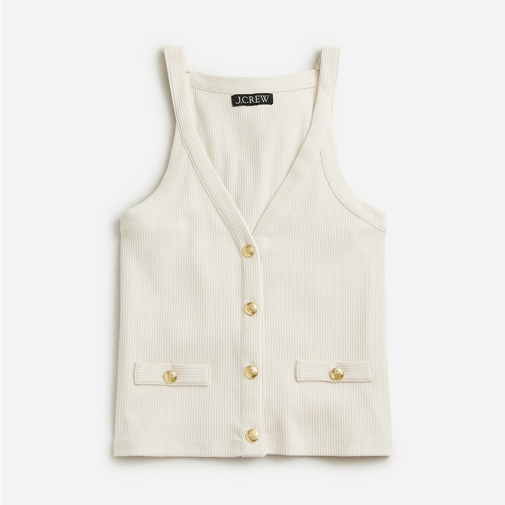 J. Crew Ivory Vintage Rib Lady Tank *SOLD OUT*